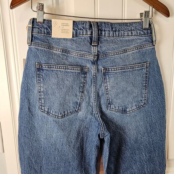 Universal Thread Vintage Straight Jeans Womens Size 2R Medium Wash Denim Retro - Picture 6 of 11